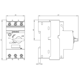SIEMENS MOTOR STARTER PROTECTION, 3RV6, 11...16A, 55kA, 7,5kW, WITHOUT AUX SWITCH, SIZE S0 - Gambar 4
