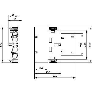 SIEMENS ACC MOTOR STARTER CONTACTOR, 3RT6, LATERALLY MOUNTABLE AUXILIARY SWITCH BLOCKS, 1NO+1NC, SIZE S00 - Gambar 3