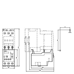 SIEMENS MOTOR STARTER OVERLOAD, 3RU5, 40...50A, SIZE S2, FOR MOUNTING ON CONTACTOR - Gambar 3