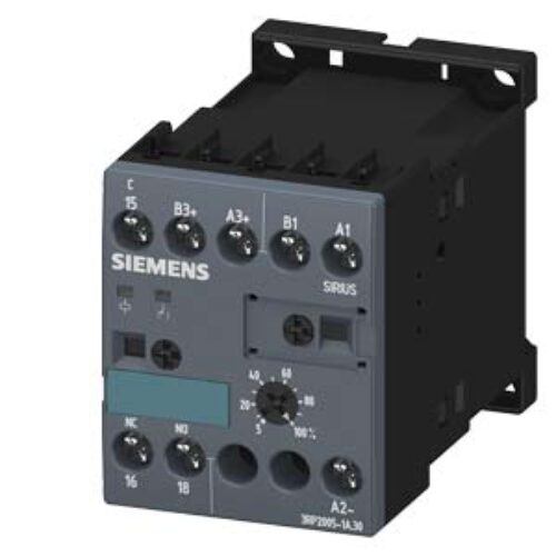 SIEMENS MONITORING RELAYS, TIMING RELAYS, 3RP20 05 TIMING RELAYS, MULTIFUNCTION, 15 TIME SETTING RANGES WITH LED AND 1CO CONTACT, 8 FUNCTIONS 24 VAC/DC AND 200 … 240 VAC