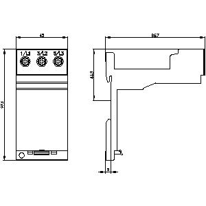 SIEMENS ACC MOTOR STARTER OVERLOAD, 3RU2, STAND ALONE ASSEMBLY SUPPORT FOR 3RU21/3RB30/3RB31/3RR2, SIZE S0 - Gambar 4