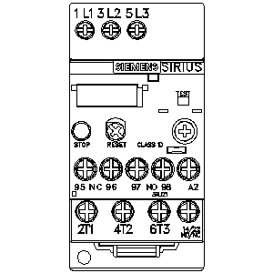SIEMENS MOTOR STARTER OVERLOAD, 3RU2, 1,1...1,6A, SIZE S00, CLASS 10 - Gambar 3