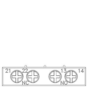 SIEMENS ACC MOTOR STARTER PROTECTION, AUXILIARY SWITCH TRANSVERSE 1NO+1NC FOR 3RV2, SIZE S00 & S3 - Gambar 3