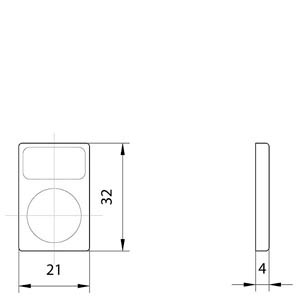 SIEMENS LABELING PLATE, 3SB, LABEL HOLDER FOR LABELING PLATE, LABEL SIZE 9.5 x 18.5 mm - Gambar 3