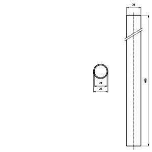 SIEMENS COMMANDING AND SIGNALING DEVICES, SIGNALING COLUMNS, 70 MM DIAMETER, MOUNTING, 8WD44, PIPES, SINGLE, LENGTH 400 MM - Gambar 3