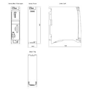 SIEMENS SIMATIC, SIMATIC ET 200MP PROFIBUS CONNECTION IM 155-5 DP ST FOR MAX, 12 S7-1500 MODULES INCLUDING PROFIBUS CONNECTION PLUG (6ES7972-0BB70-0XA0) - Gambar 3