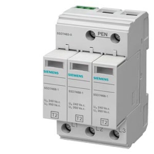 SIEMENS OVERVOLTAGE PROTECTION DEVICES, SURGE ARRESTERS, 5SD, 3P, FOR TN-C SYSTEMS, WITHOUT REMOTE SIGNALING