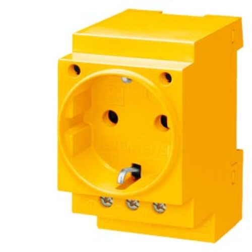 SIEMENS SOCKET OUTLETS ACCORDING TO DIN VDE 0620-1 WITH HINGED LID, YELLOW RAL 1018, 5TE68, 16A, 230 VAC