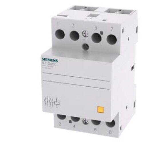 SIEMENS SWITCHING DEVICES, INSTA CONTACTORS WITHOUT MANUAL SWITCH, 5TT5, 63A, 4 NO, 400 VAC