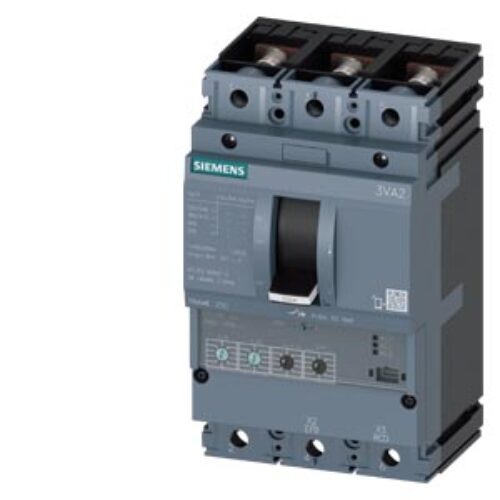 SIEMENS MCCB, 3VA2, 3P, 100…250A, 55kA, ADJUSTABLE TYPE, ETU350-LSI