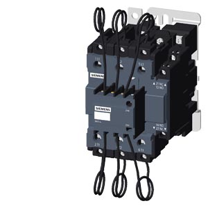 SIEMENS CAPACITOR DUTY CONTACTOR, 3MT7, 92A, 60kVAR, 230/400VAC, 1NO+2NC
