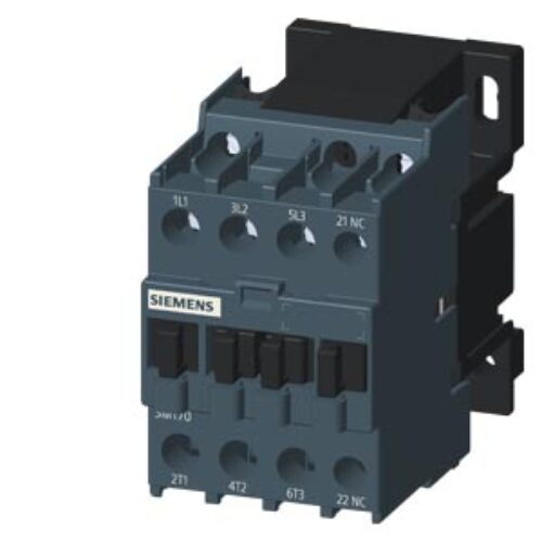 SIEMENS POWER CONTACTOR, SINOVA, 3MT7, 3P, 18…32A, 7.5kW, 1NC, 220VAC, 50/60Hz, SIZE S0