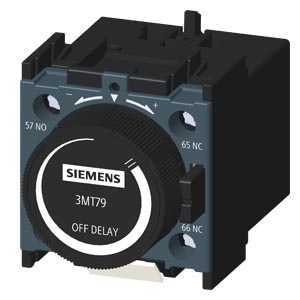 SIEMENS POWER CONTACTOR, SINOVA, 3MT7, PNEUMATIC TIMER, 1NO+1NC, TOP MOUNTING