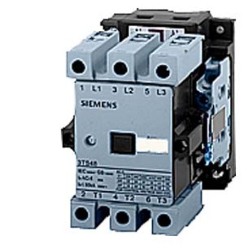 SIEMENS MOTOR STARTER CONTACTOR, 3TS, 3P, 75…95A, 37kW, 1NO+1NC, 220VAC COIL, SIZE S3