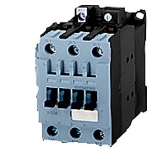 SIEMENS MOTOR STARTER CONTACTOR, 3TS, 3P, 45…65A, 22kW, 1NO+1NC, 220VAC COIL, SIZE S2
