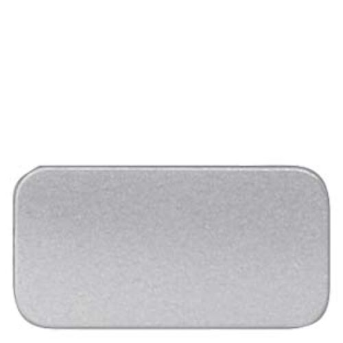 SIEMENS LABELING PLATE, 3SB, ADHESIVE LABELING PLATE, ON LABEL HOLDER, LABEL SIZE 9.5 x 18.5 mm, SILVER COLORED, BLACK FONT, WITHOUT INSCRIPTION FOR SELF LABELING