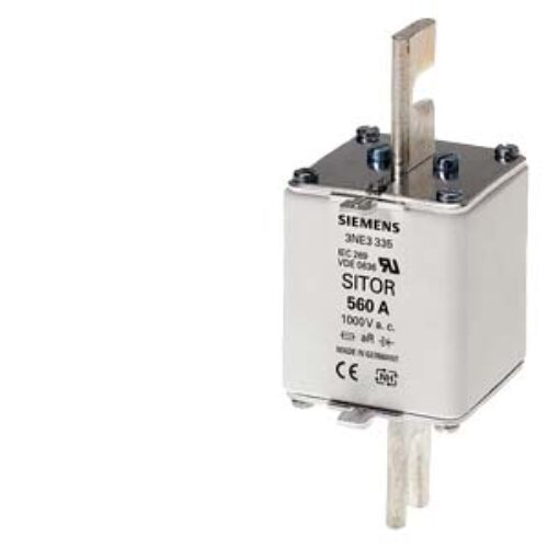SIEMENS FUSE, SITOR FUSE LINK, WITH SLOTTED BLADE CONTACTS, NH2, IN: 400 A, aR, Un AC: 1000 V, FRONT INDICATOR