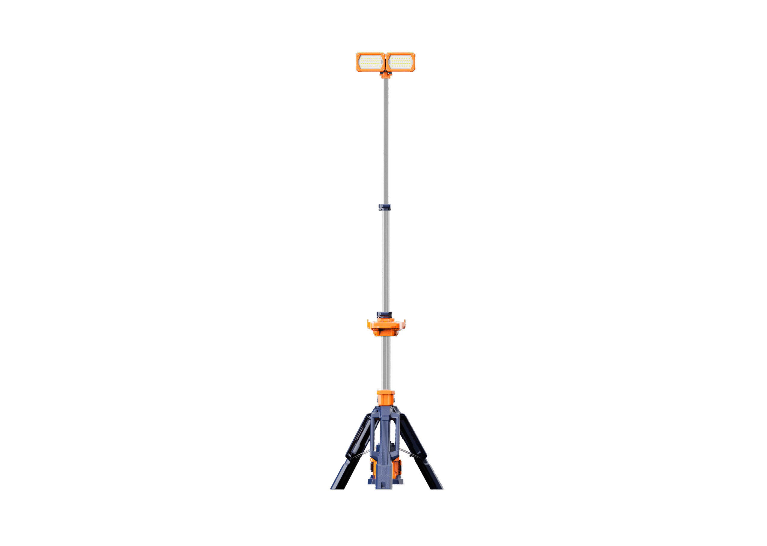 COMING, LIGHT TOWER, 1M-2.3M, 6.000LM (AC-12.000LM), IP66, AC DIRECT PLUG-IN AVAILABLE, +1 D24-100 BATTERY AVAILABLE